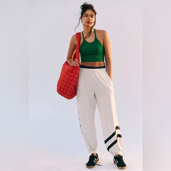 FP MOVEMENT BY FREE PEOPLE ALL STAR LOGO SWEATPANTS SIZE S MSRP $98.00 NWT - Picture 2 of 5